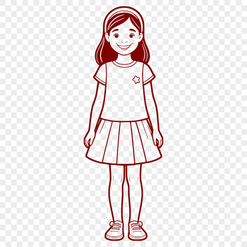 A digital SVG representation of a child's portrait.