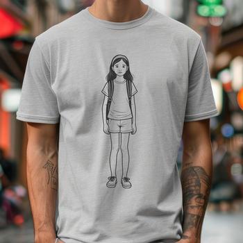 Girl clip art designed in a scalable vector graphics (SVG) format.