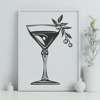 A glass filled with colorful liquid ingredients, garnished with a slice of citrus.