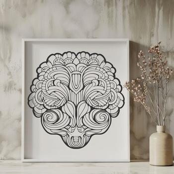 Ornate Brain - PNG Format