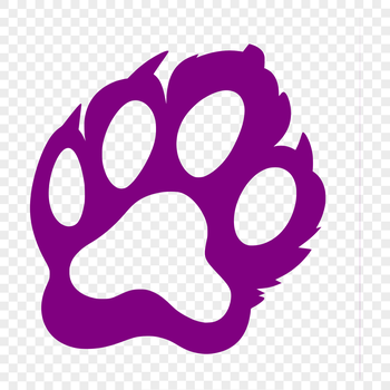 A high-quality digital illustration of animal paw prints in a simple design.