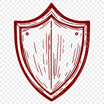 A graphic shield with a geometric design, suitable for vector art and digital cutting.