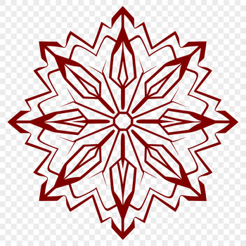 A delicate, intricately designed snowflake in vector format.