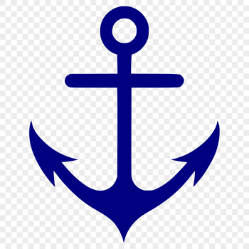 Illustrated anchor icon in a nautical silhouette style.