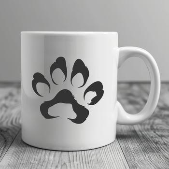 Animal paw print design created as a vector SVG image.