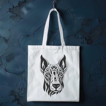 A high-resolution SVG image of a Doberman Pinscher, ideal for digital art and design projects.