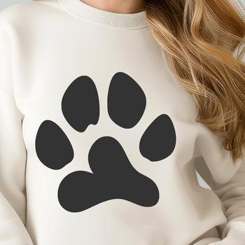 An SVG vector design featuring multiple paw prints, ideal for crafting or artistic projects.