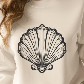 An editable SVG image of a seashell, ideal for use in digital crafting and design projects.