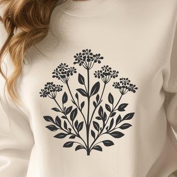 An isolated vector graphic of a single wildflower with detailed petals.