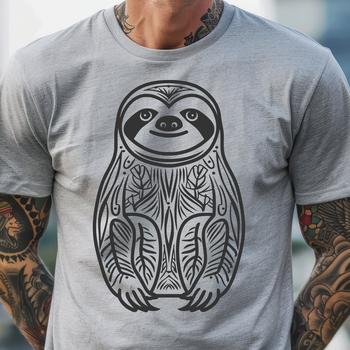 Ornate Sloth In PNG & SVG