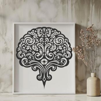 Ornate Brain In SVG & DXF