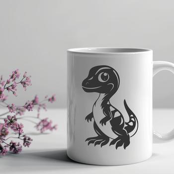 A prehistoric baby dinosaur with full body detail, suitable for digital design projects.
