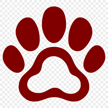 A detailed illustration of animal paw prints in a vector format.