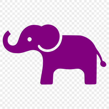 A detailed illustration of a single elephant in SVG format, suitable for digital cutting machines.
