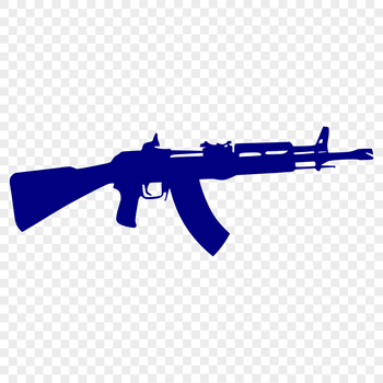 High-resolution vector illustration of a rifle with intricate details.