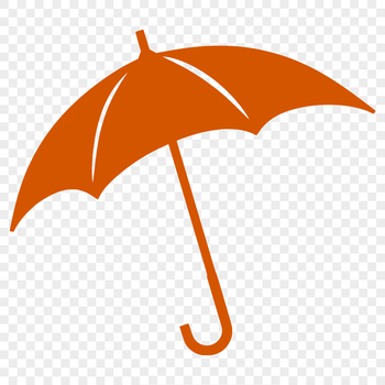 A simple, scalable illustration of a compact umbrella, ideal for graphic design and crafting projects.