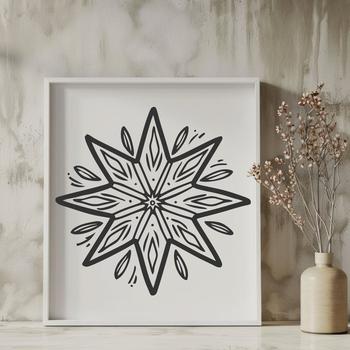 A geometric star design created as a vector image.