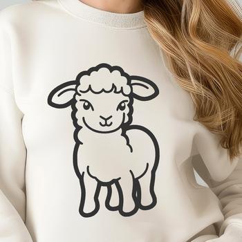 Unique Sheep In SVG & DXF