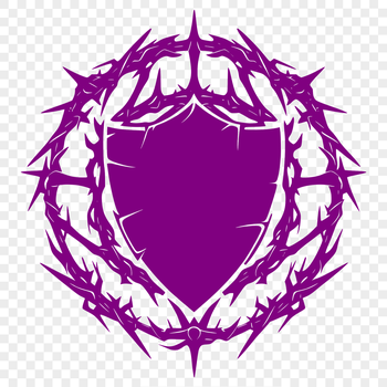 A metal shield with a circular shape, featuring a decorative design and ready to be used as vector art.