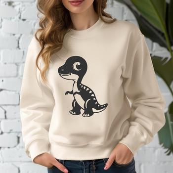 A small prehistoric dinosaur depicted in full body pose, suitable for various artistic and design applications.
