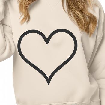 A simple line drawing of a heart shape symbolizing love and affection.