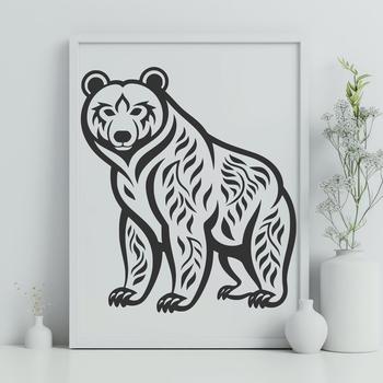 An ornate depiction of a full-body animal in vector format.