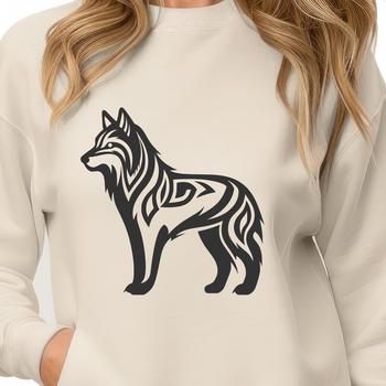 Close-up illustration of a Siberian Husky in full body pose, suitable for vector art designs.