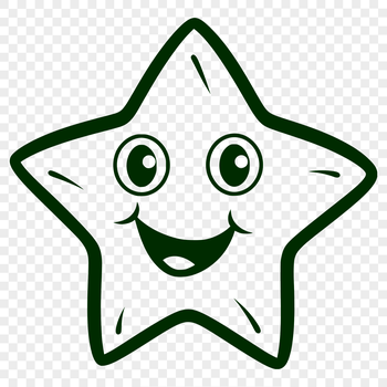 A colorful vector illustration of a shining Christmas star symbol, suitable for various design applications.