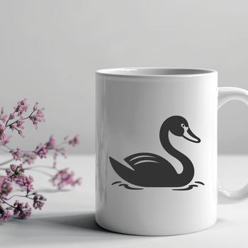 Swan In SVG, PNG, PDF And DXF Formats