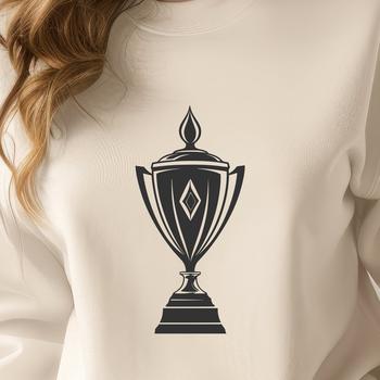 Trophy award icon designed for digital use in various formats including SVG, PNG, PDF, and DXF.