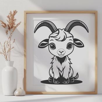 An SVG graphic representation of a farm animal goat.