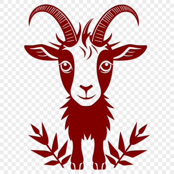 Illustration of a farm animal goat.