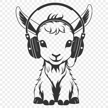 A detailed SVG illustration of a farm animal, suitable for cutting machines and laser cutters.