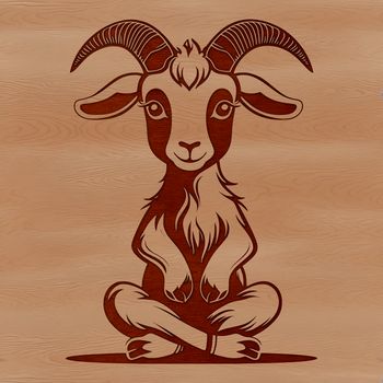 An illustration of a goat, a common farm animal, depicted in a simple vector style.