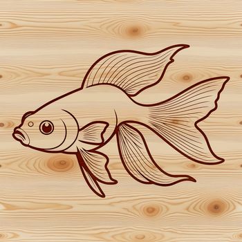 A small aquatic mammal commonly kept as a pet, depicted in a simple vector design.