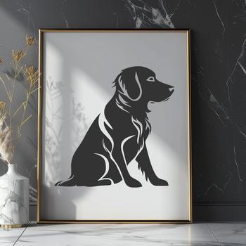 Sitting Golden Retriever DXF