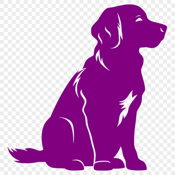 Sitting Golden Retriever Vector Craft File