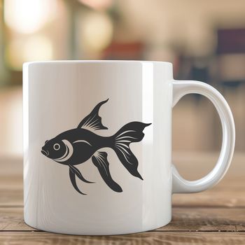 A digital illustration of a goldfish, suitable for various design applications.