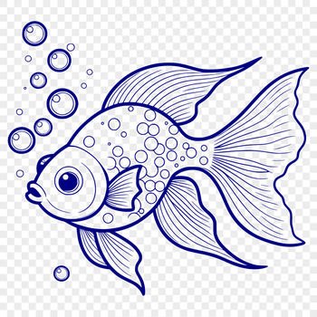 Colorful goldfish swimming in a virtual aquarium.