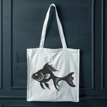 An illustration of a small goldfish swimming in water, suitable for digital design projects.