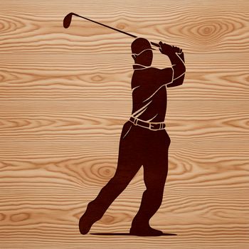 A simple illustration of a golf ball on a grassy green, suitable for vector graphics.