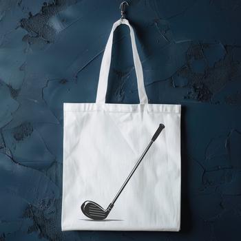 Illustrative design of a golf club with detailed lines and shapes, suitable for vector graphics and digital designs.