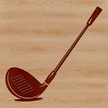 Golf club illustration, a simple vector design.