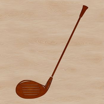 An illustration of a golf club, suitable for digital design projects.
