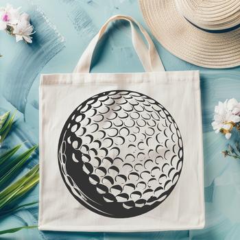 Artistic Golf Ball - PNG Format