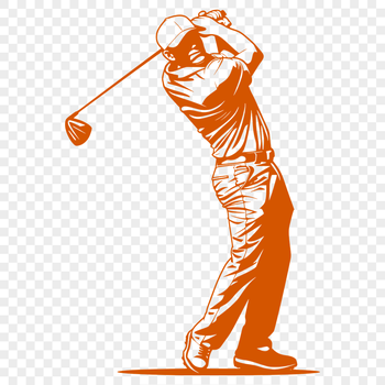 Beautiful Golfer Stencil