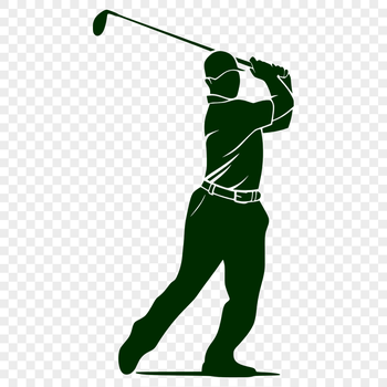 Free Unique Golfer Vector Drawing