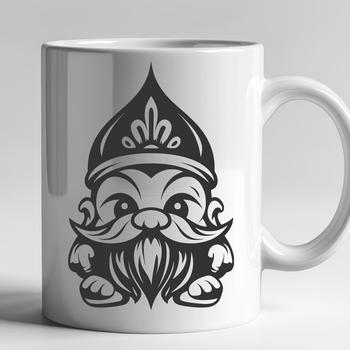 A mythical creature's head with intricate details in vector format.