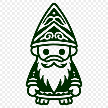 A mythical creature with the body of a dwarf, standing upright on sturdy legs.