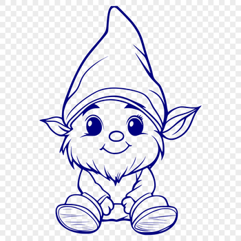 A mythical creature in the style of a dwarf or gonk, depicted in full body pose.